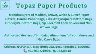 paper bag supplier hyderabad Topaz Paper Products