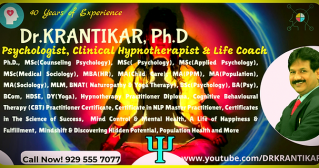 health counselor hyderabad Dr Krantikar, PhD- Psychologist & Clinical Hypnotherapist